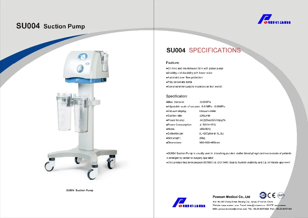 Medical Equipment Hospital Vacuum Suction Station Ambulance Suction Filter Medical Suction Pump