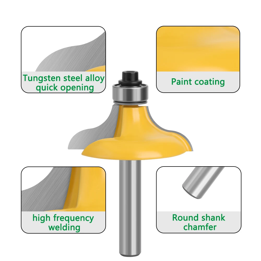 LAVIE 2pcs 8mm Shank Entry Door For Long Tenons Router Bit Woodworking Cutter Bits Tenon Cutter For Woodworking Tool MC02068