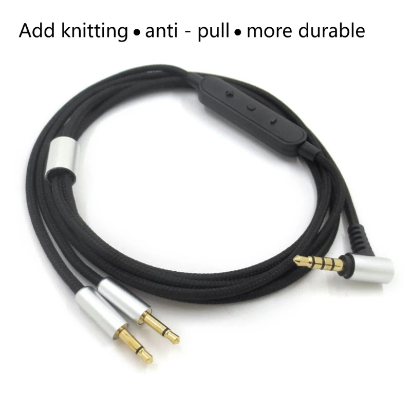 E56B Earphone Cable for HD202 HD212 Audios Cord with Tuning Function Headset Line