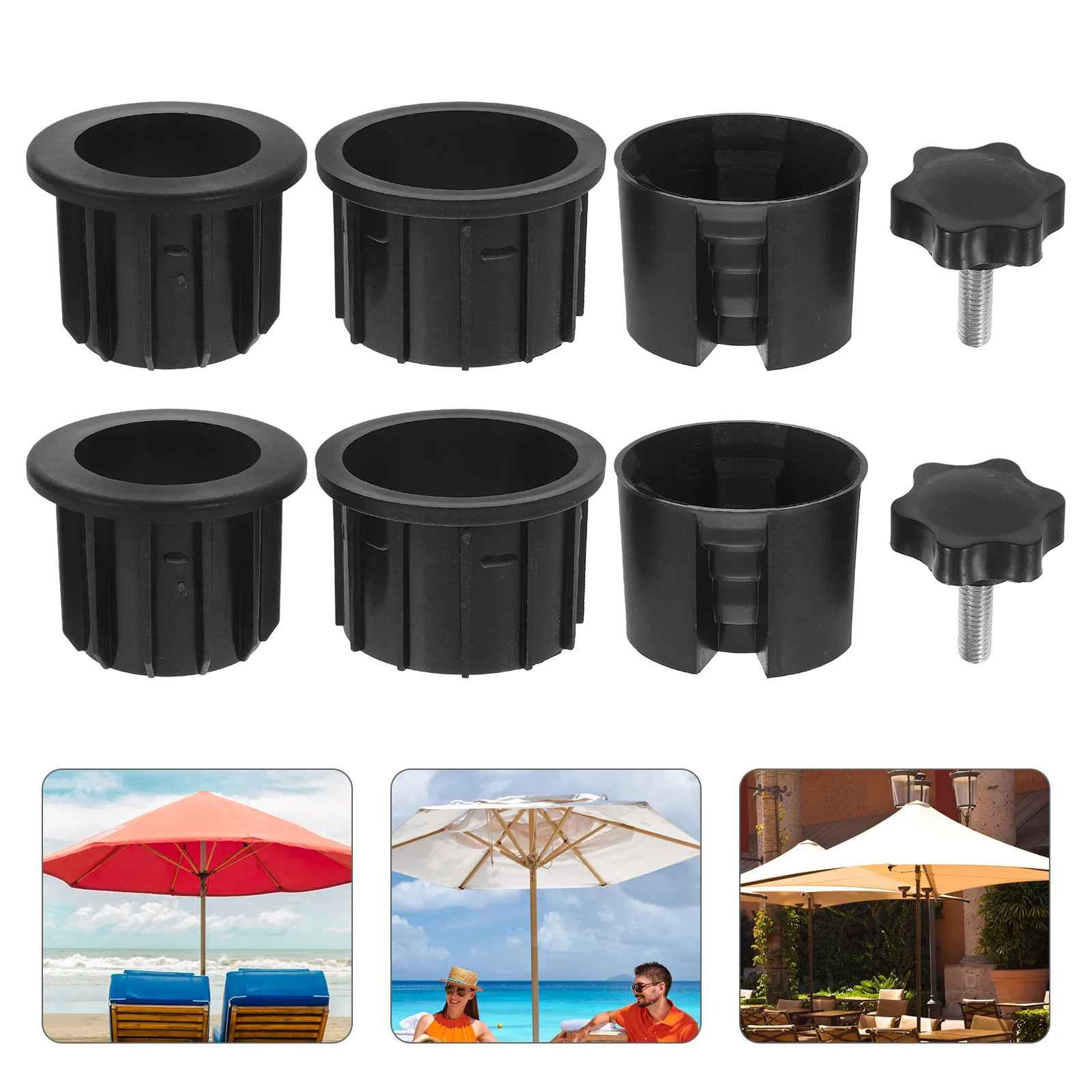 Umbrella Base Stand Patio Replacement Part Spike Umbrellas for Rain Garden Parasol Screw Ground Anchor