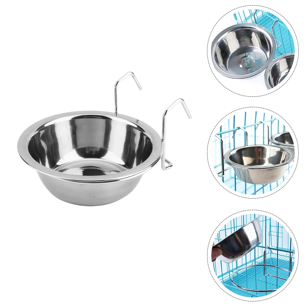 

Hanging Bowl Stainless Steel Food Container Food Container Durable High Capacity Water Feeder Cage Supply