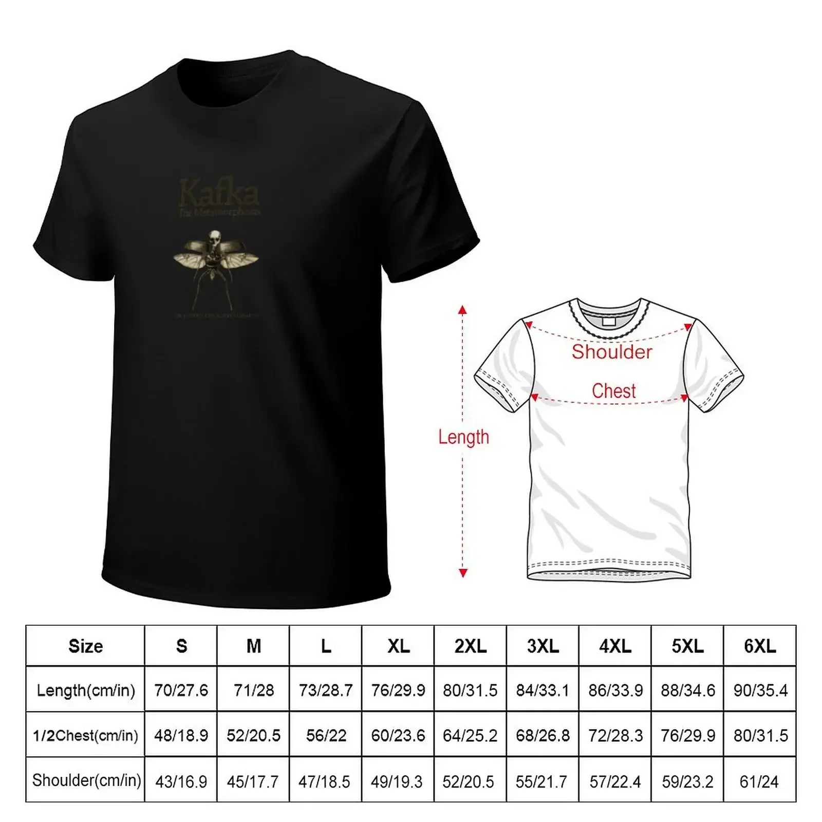 Kafka The Metamorphosis Gregor Book Cover T-shirt plus sizes vintage clothes Aesthetic clothing heavyweight t shirts for men