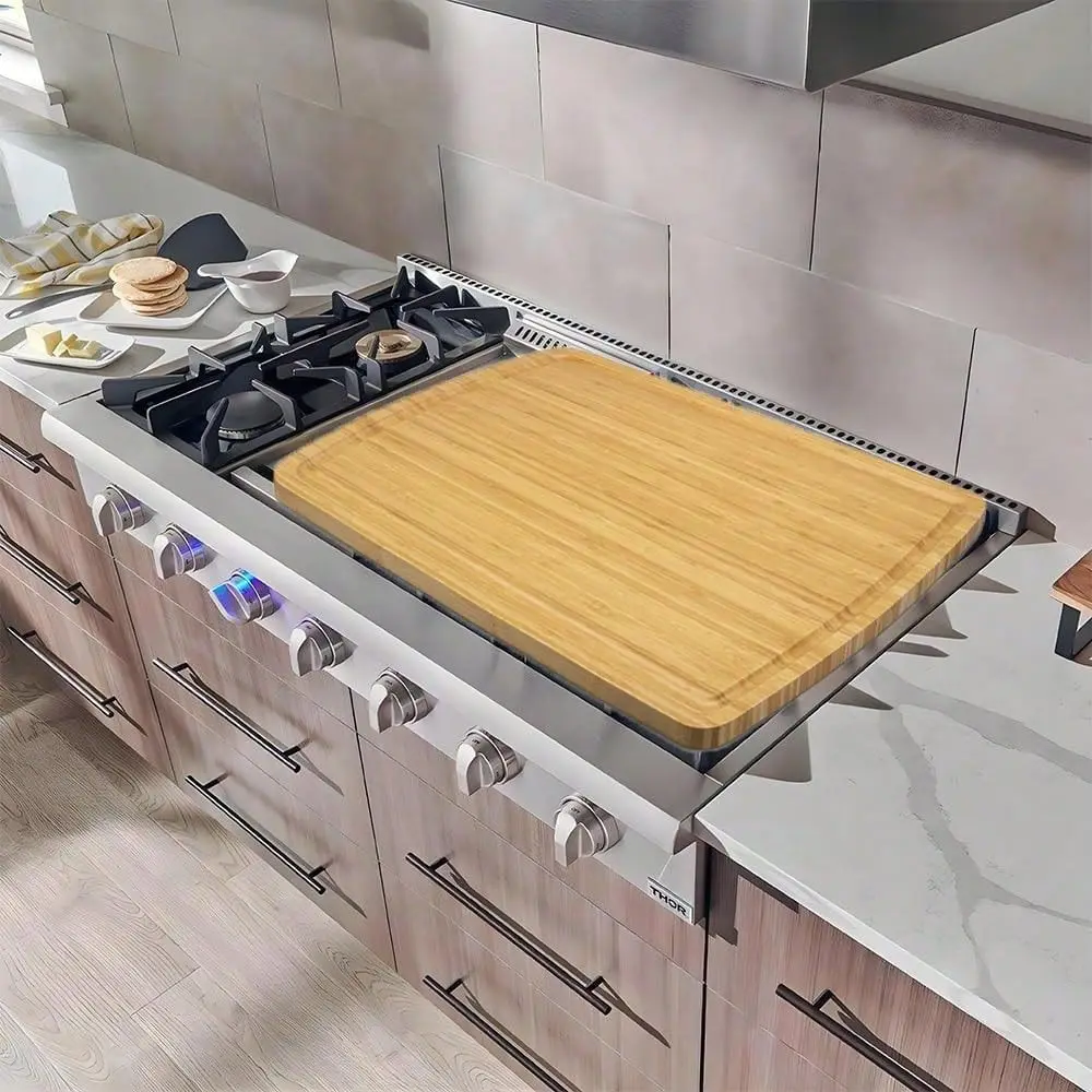 Top Cover Board, Noodle Board Stove Cover For Gas Stove And Electric Stove, Wooden Cutting Board For Kitchen Extra Countertop S