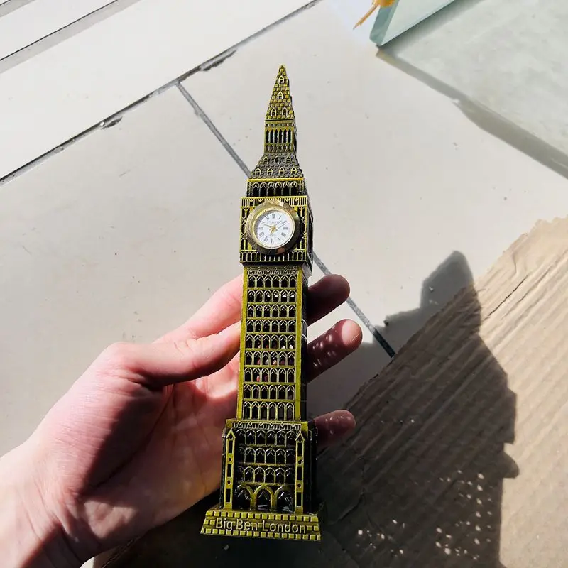 1 قطعة 18 سنتيمتر لندن بيغ بن نموذج ، مناسبة للمنزل مكتب نافذة سطح المكتب تذكارية الديكور