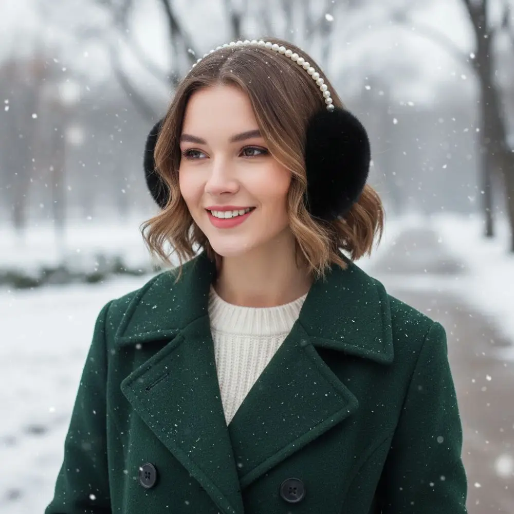 

Многофункциональные зимние наушники, защищающие уши, теплые инструменты, обруч из искусственного жемчуга, повязка на голову, холодостойкая