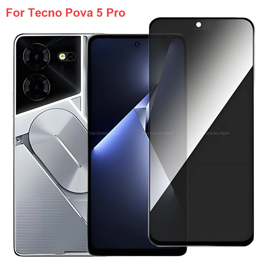 

Для Tecno Pova 5 Pro LH8n антишпион конфиденциальная защитная пленка из закаленного стекла, совместимая с пленкой для телефона Tecno Pova 5 Pro