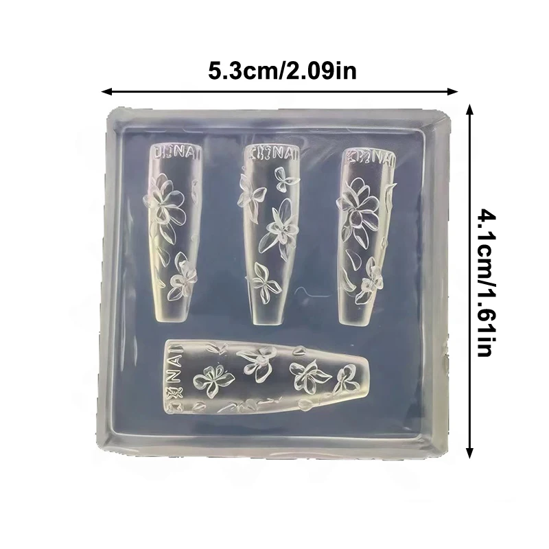 3D Flowers Nail Mold DIY Silicone Nail Tools Floral Petal Nail Design Resin Molds Nail Art Carving Template Manicure Design