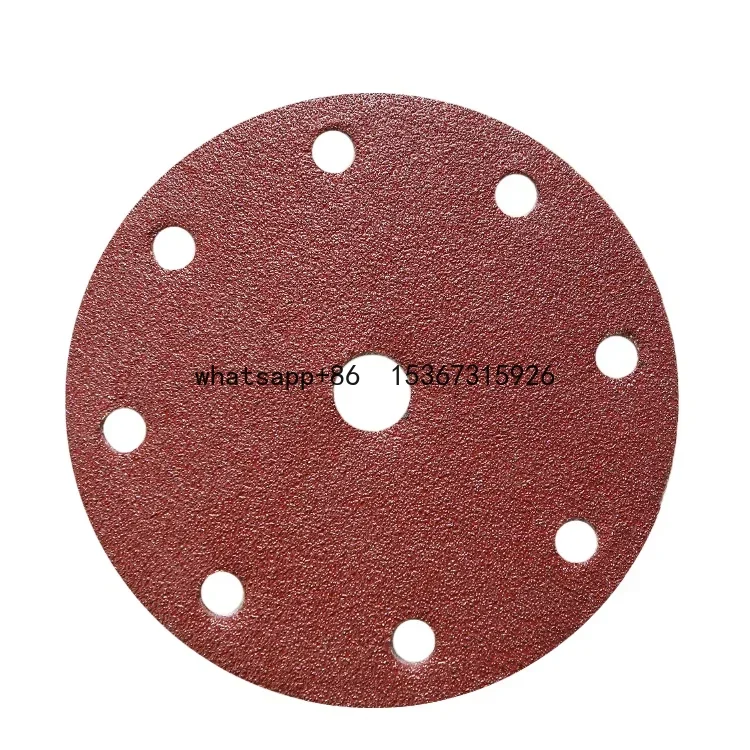 Diameter 5Inch 9 Gaten Schuurpapier Schuurgereedschap Rood 100 Stuks Diverse Gruis Schuurschijf Slijpen Voor Hout En Metaal