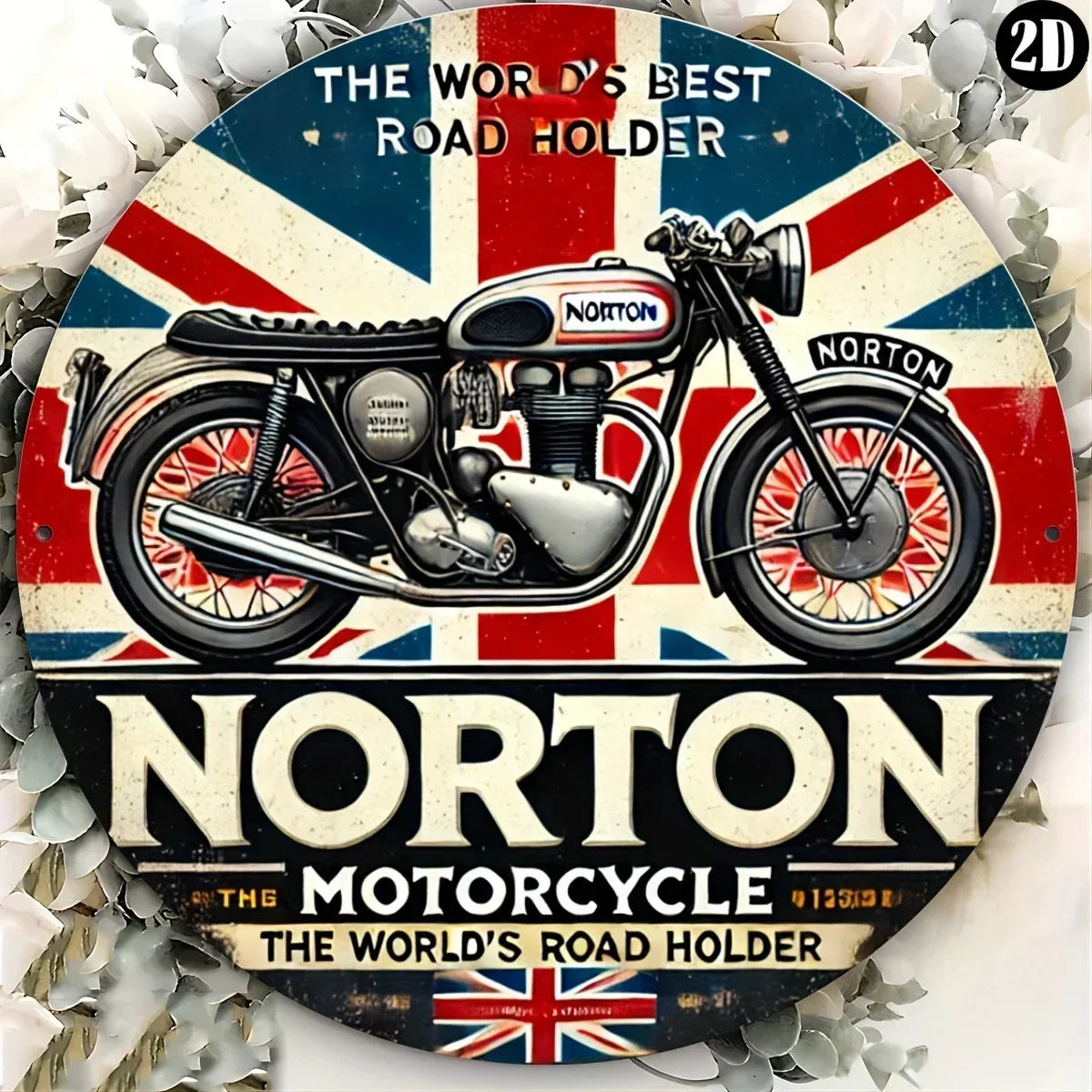 Modern Iron Sheet Art,Norton Motorcycle Vintage Metal Sign - Best Road Guardian, Home Decor