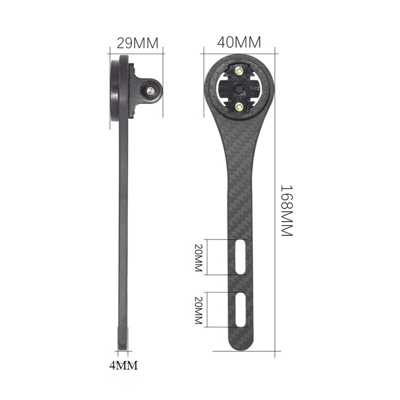 KOCEVLO Serat Karbon Sepeda Balap Sepeda Gunung Komputer Stopwatch Speedometer Dudukan untuk Garmin Cateye Bryton Gopro