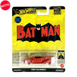 Mattel Hot Wheels Car POP Culture Batman First Batmobile 1/64 Diecast Model Cars Toys for Boys Gift HXD63