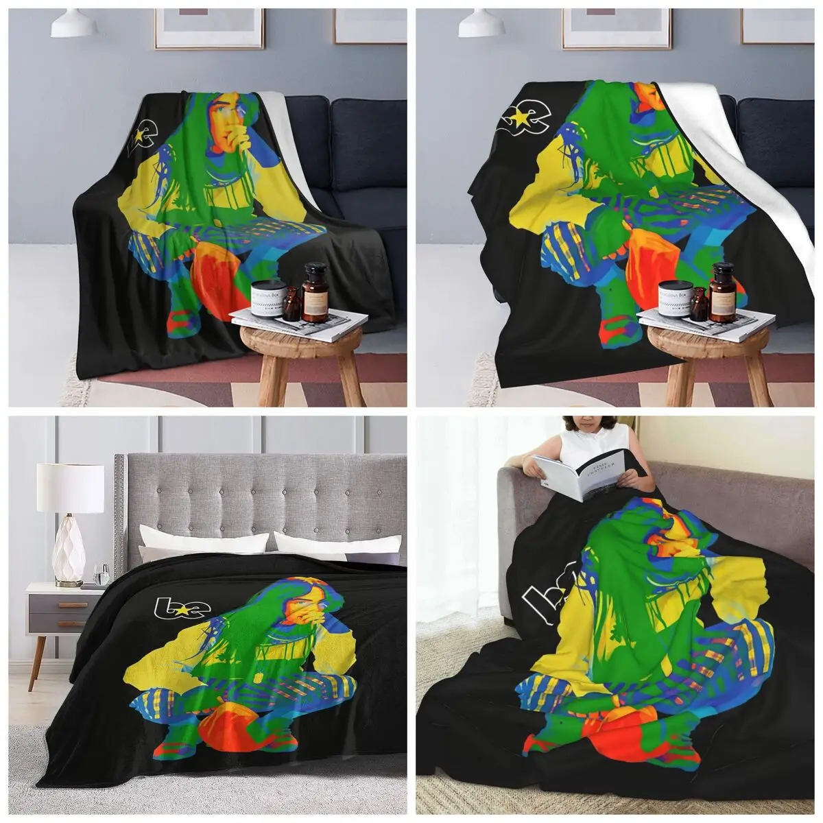 Hit Me Hard And Soft Tour Merch Blankets Soft Warm Flannel Throw Blanket Bedspread for Bed Travel Home Sofa