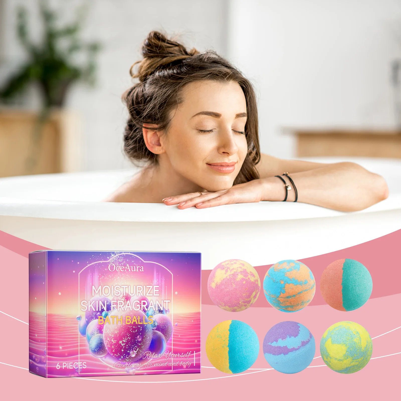 Bubble Small Bath Bombs Body Stress Fatigue Relief Exfoliating Moisturizing Fragrances Aromatherapy Spa Relaxing Skin Care