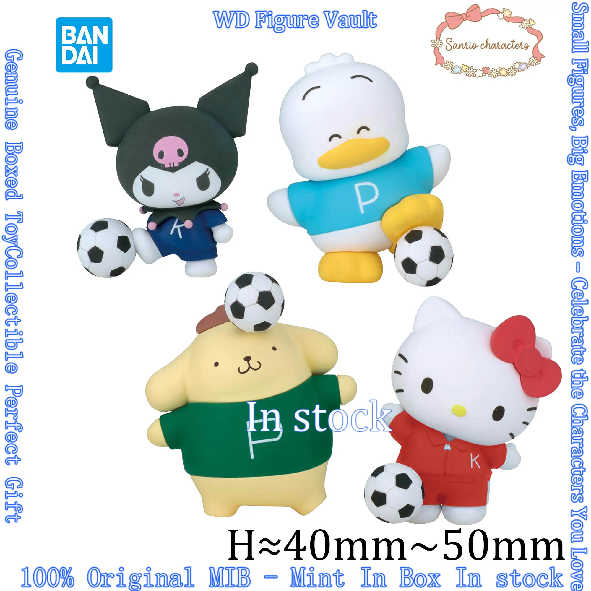 

In stock Bandai Sanrio Characters Petit Colle Friends ~Everyone Plays Football~Kuromi Figures Anime Model Genuine Boxed Toy Gift