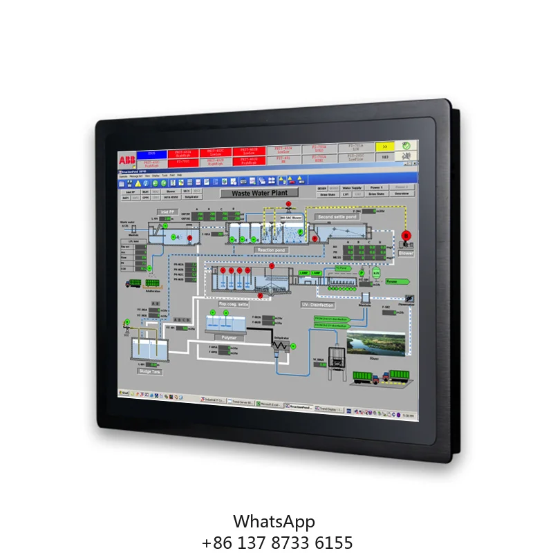 15.6 19 21.5 Inch Win10 7 Waterproof RS232 RS485 Fanless Embedded Computer All In One Touch Screen Industrial PC