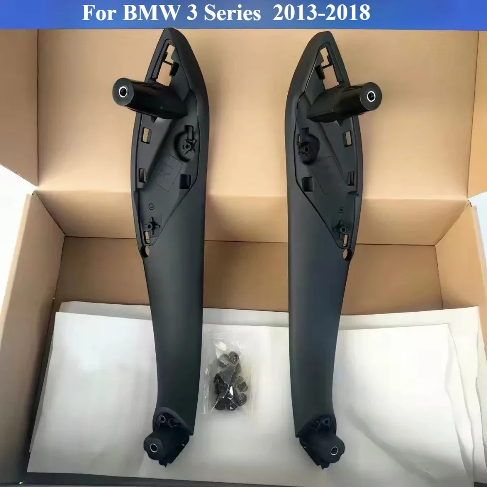 Black Carbon 4 Pcs/set Interior Door Pull Handle  For BMW 3 Series F30 F80 F31 F32 F33 F34 F35 F36 2013-2018 Replacement