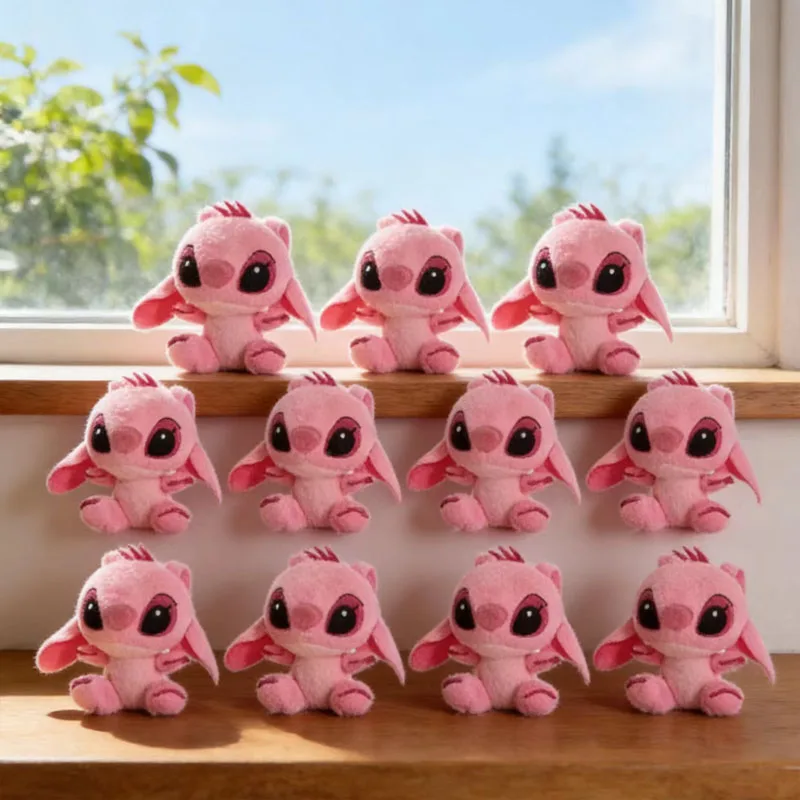 2025 10Pcs/Lot Cute Cartoon Lilo and Stitches Small Pendant Plush Toy,4 10CM Kawaii Plush Keychain Kids Best Chirstmas Gift Toys