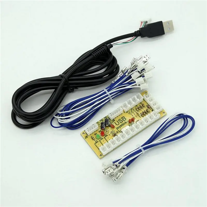 4X Zero Delay Arcade DIY Arcade codificador USB a Joystick para PC/PS3/Raspberry Pi/Android con Joystick SANWA botón de 4,8 MM