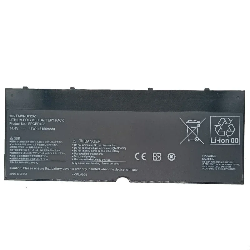 For Fujitsu Lifebook U745 T904 T936 T935 FPB0315S FMVNBP232 Batteries New FPCBP425 14.4V 3150mAh 45Wh Laptop Battery