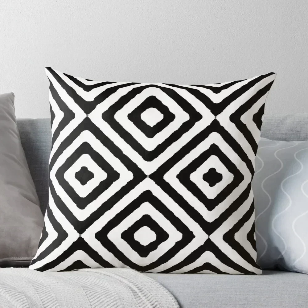 

BLACK AND WHITE GEOMETRIC DIAMONDS PATTERN BY OZCUSHIONSTOO Throw Pillow Sofa Decorative Covers luxury sofa pillows pillow