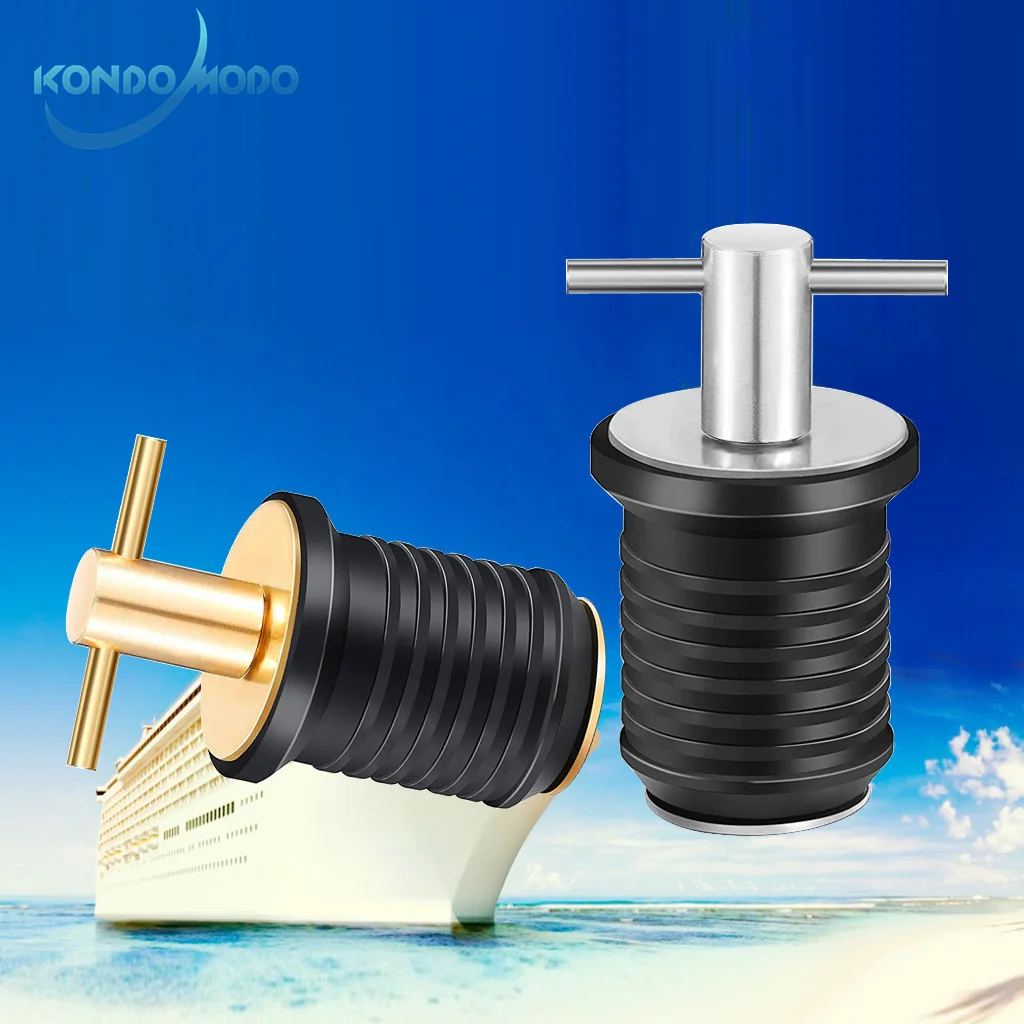 Marine Hardware Adjustable T-Handle TWIST-IN Drain Plug Bung Socket For Dinghy Kayak Canoe Yacht Speedboat Boat  Accessories