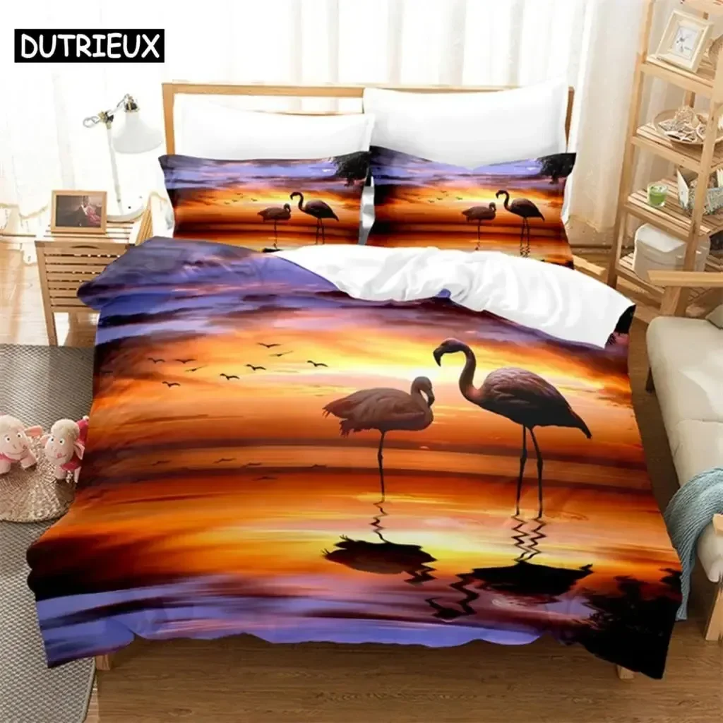 Swan Rose Queen Bedding Set Single Twin Double Queen King Cal King Size Bed Linen Set