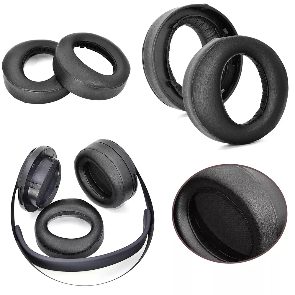 

For SONY PS5 PlayStation PULSE 3D Headphones Replacement Soft Foam Cushion Sponge Pad Leather Earmuffs .