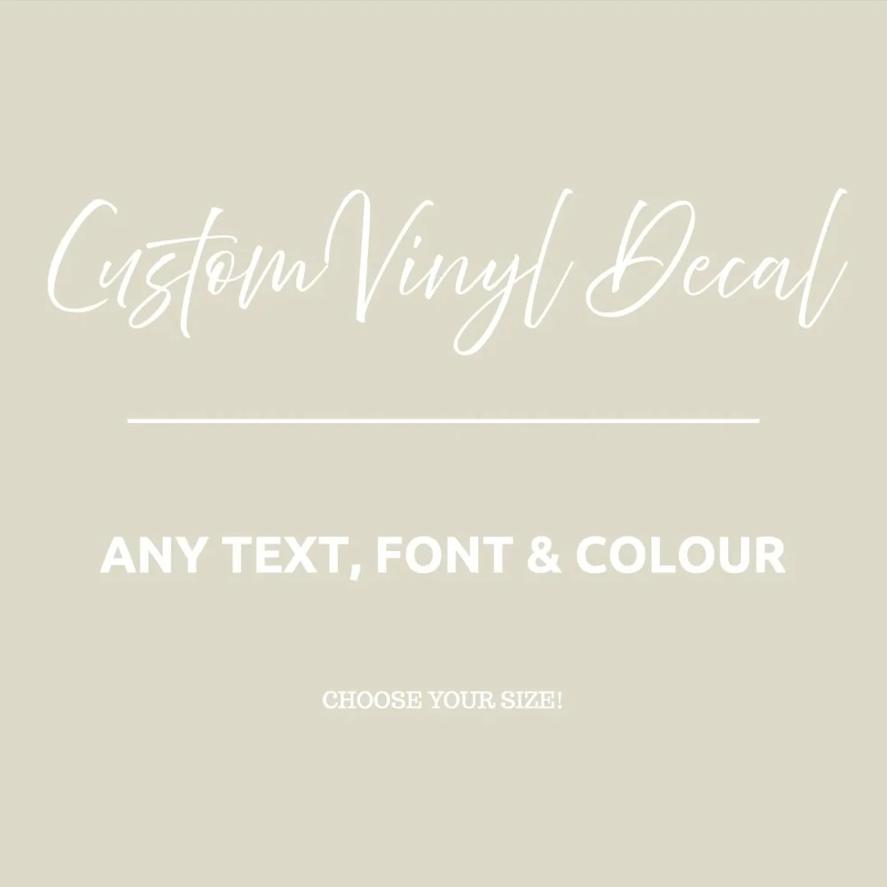 Benutzerdefinierter Link für Vinyl-Aufkleber mit beliebigem Text in jeder Größe