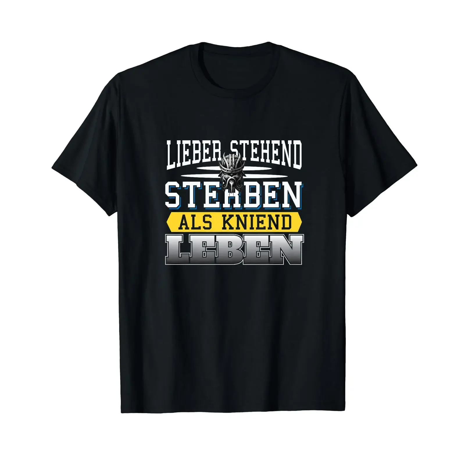 Lieber stehend sterben als kniend leben T Shirt vintage Washed Soft Stylish Breathable Casual designer clothes homme Unisex