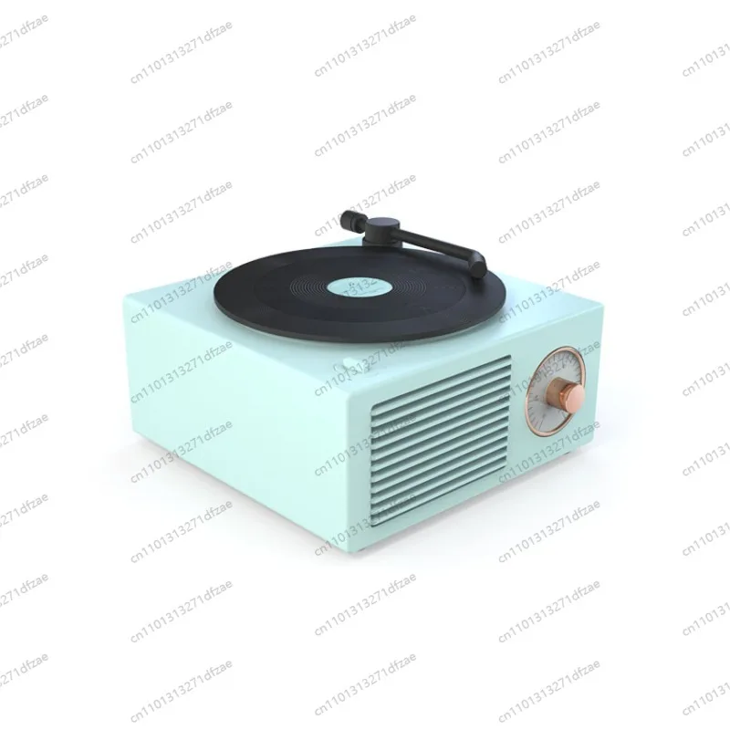 

Vinyl Record Player Bluetooth Retro Desktop Wireless Small Stereo Blue