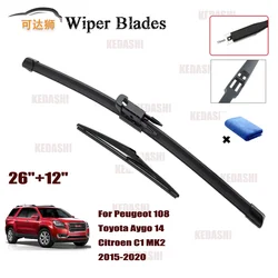 Car Windshield Wiper Blades For Peugeot 108 Toyota Aygo 14 2015 2016 2017 2018 2019 2020 Front Rear Window For Citroen C1 MK2
