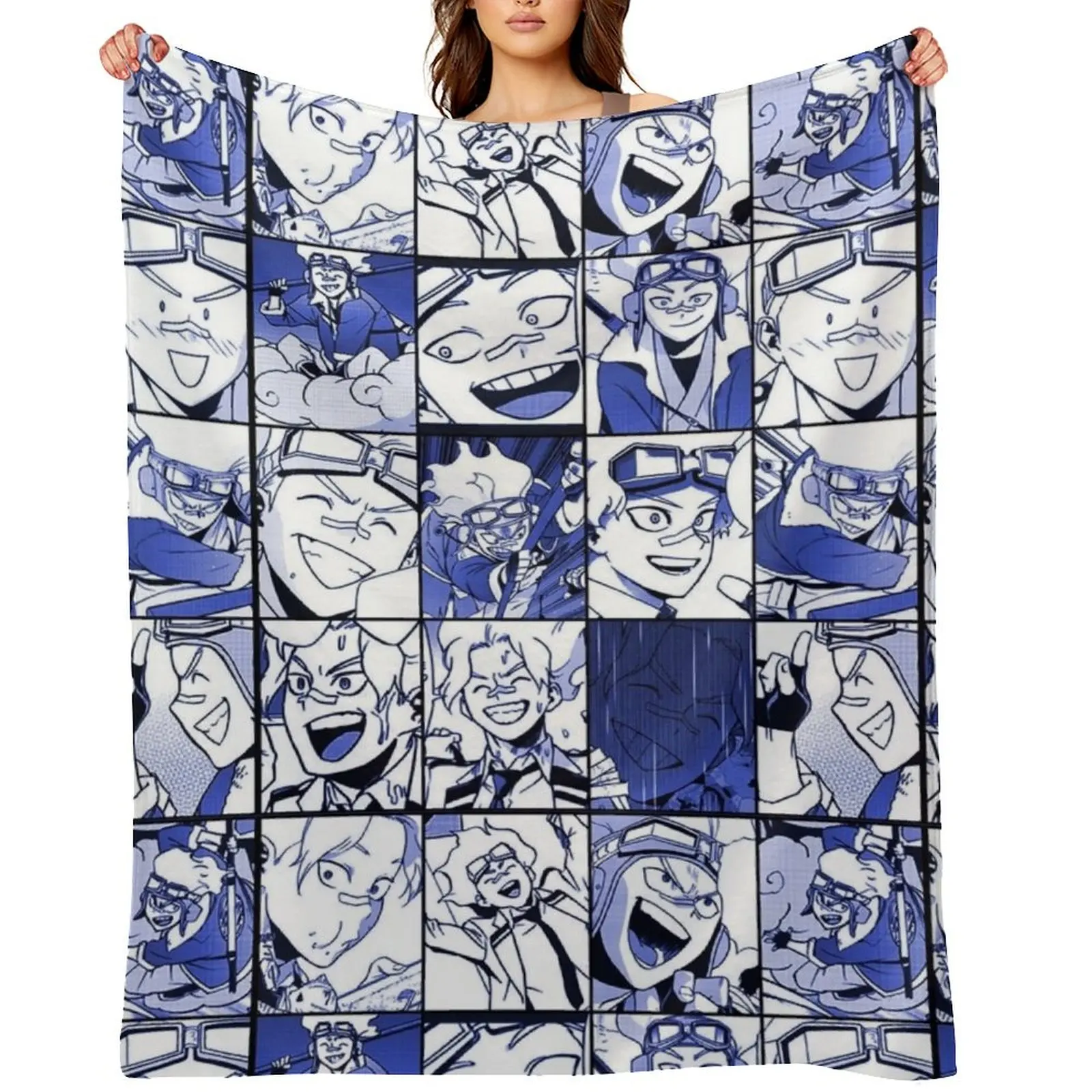 

Oboro Shirakumo-collage color version Throw Blanket anime valentine gift ideas Winter beds Summer Blankets