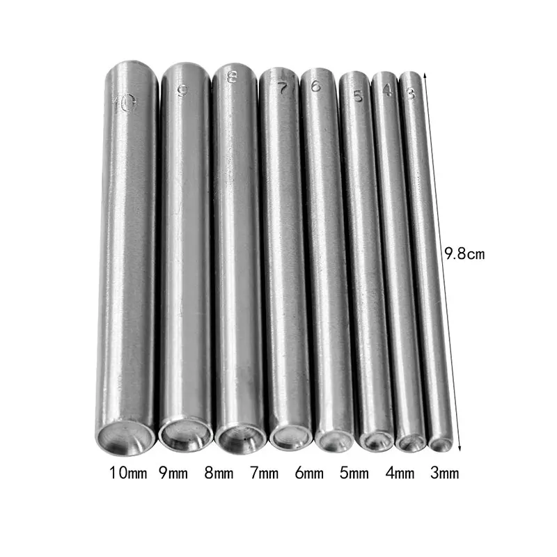 Fungo Punch fungo rivetto Hit Nail Installation Tool Mold fai da te fatto a mano in pelle cintura Punch Hand Knock Round Cap Nail Punch