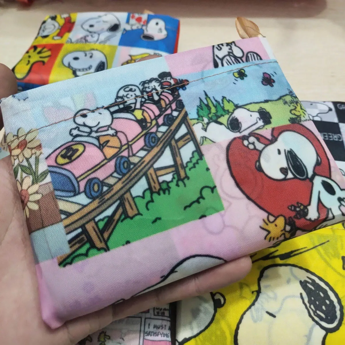 Cartoon Snoop Y Folding Shopping Bag Cute Cartoon Reusable Eco Friendly Tote Bag For Daily Grocery Storage Gifts Hot Selling view 3