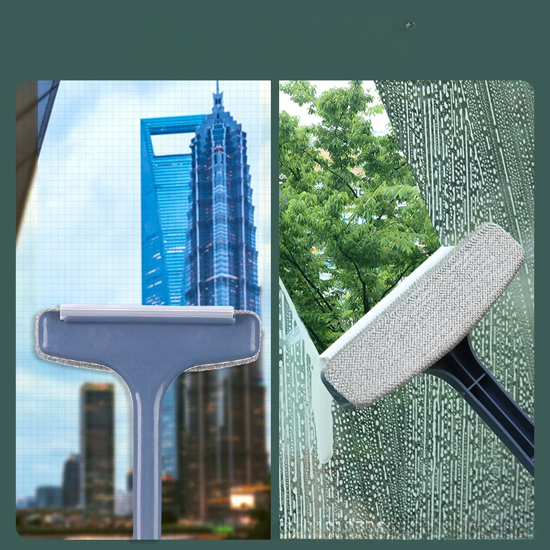 Long Handle Double-sided Window Washing Brush Useful Things for Home Household Cleaning Gadgets Products Multi-function Glass