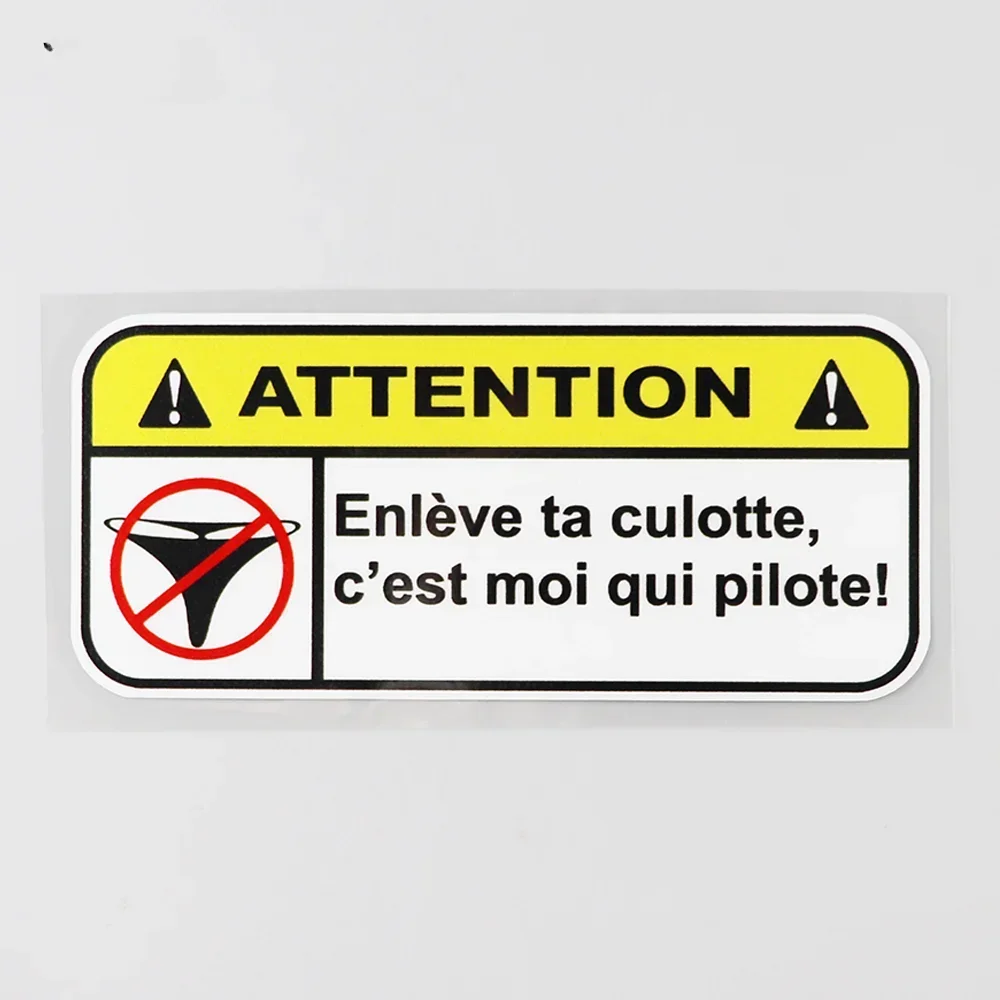 Autocollant de voiture en PVC, culotte d'avertissement, humour, amusant, dérive, 14.6cm x 9.3cm