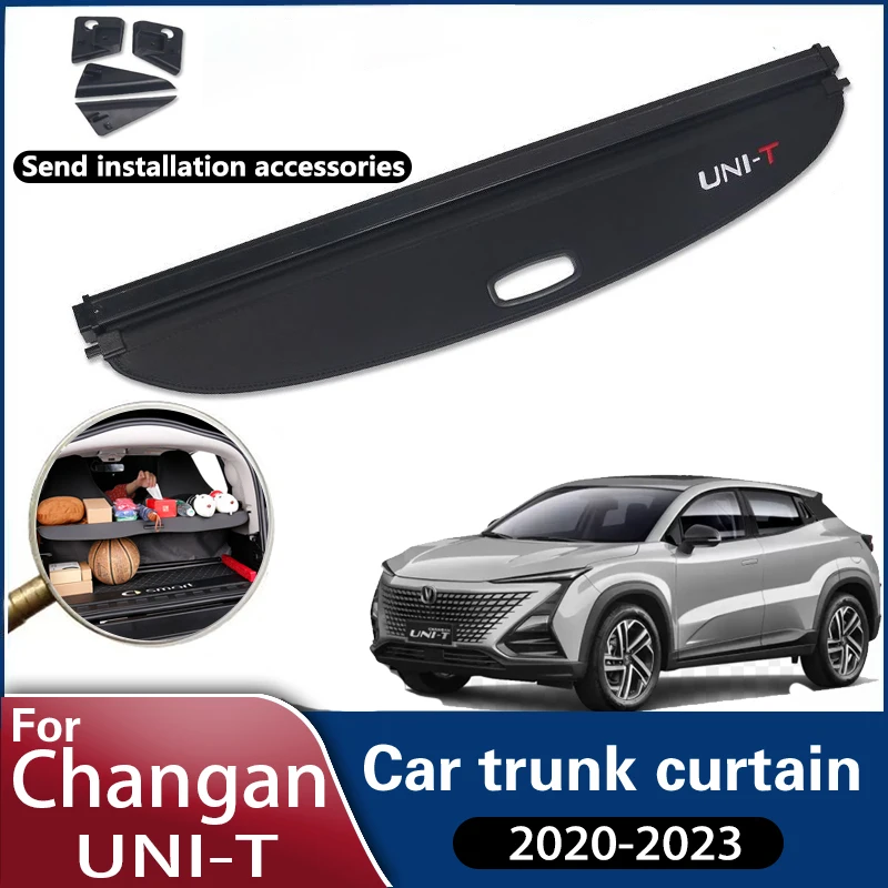 For Changan UNI T 2023 Accessories UNI-T 2020~2023 Car Trunk Curtain Covers Rear Rack Partition Shelter Decoration Accessories