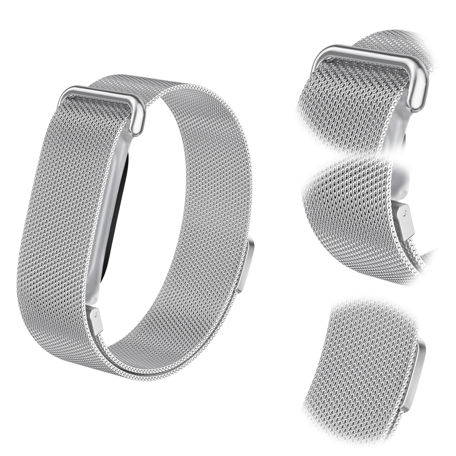 For Google Fitbit Air Metal Sport Watch Straps Wear Resist Magnetic Wristwatch Strap Quick Release Watch Wristband for Women Men