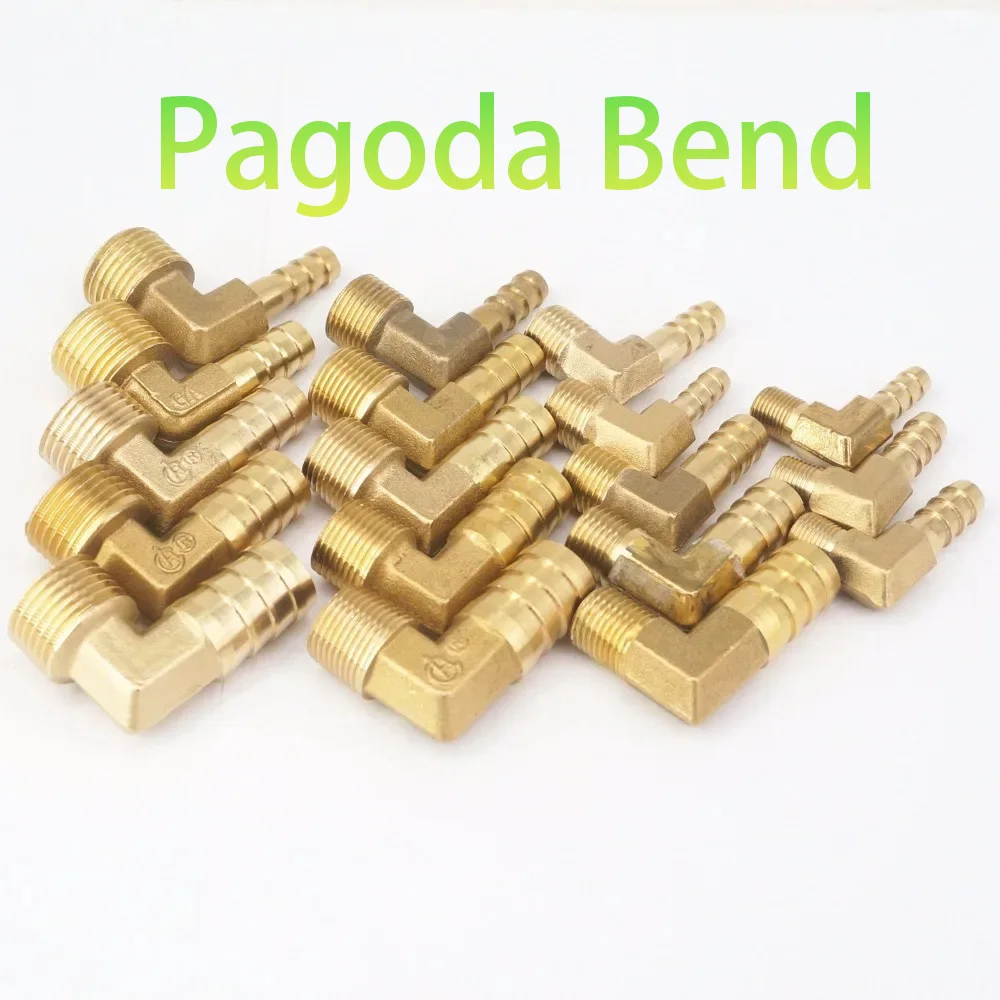 1Pcs Fit Hose I.D 8mm/10mm Barbed X M1x19 M3x16 M3x19 M3x14 M1x10 M14x2 M16x2 Metric Male Elbow Brass Fitting Pneumatic