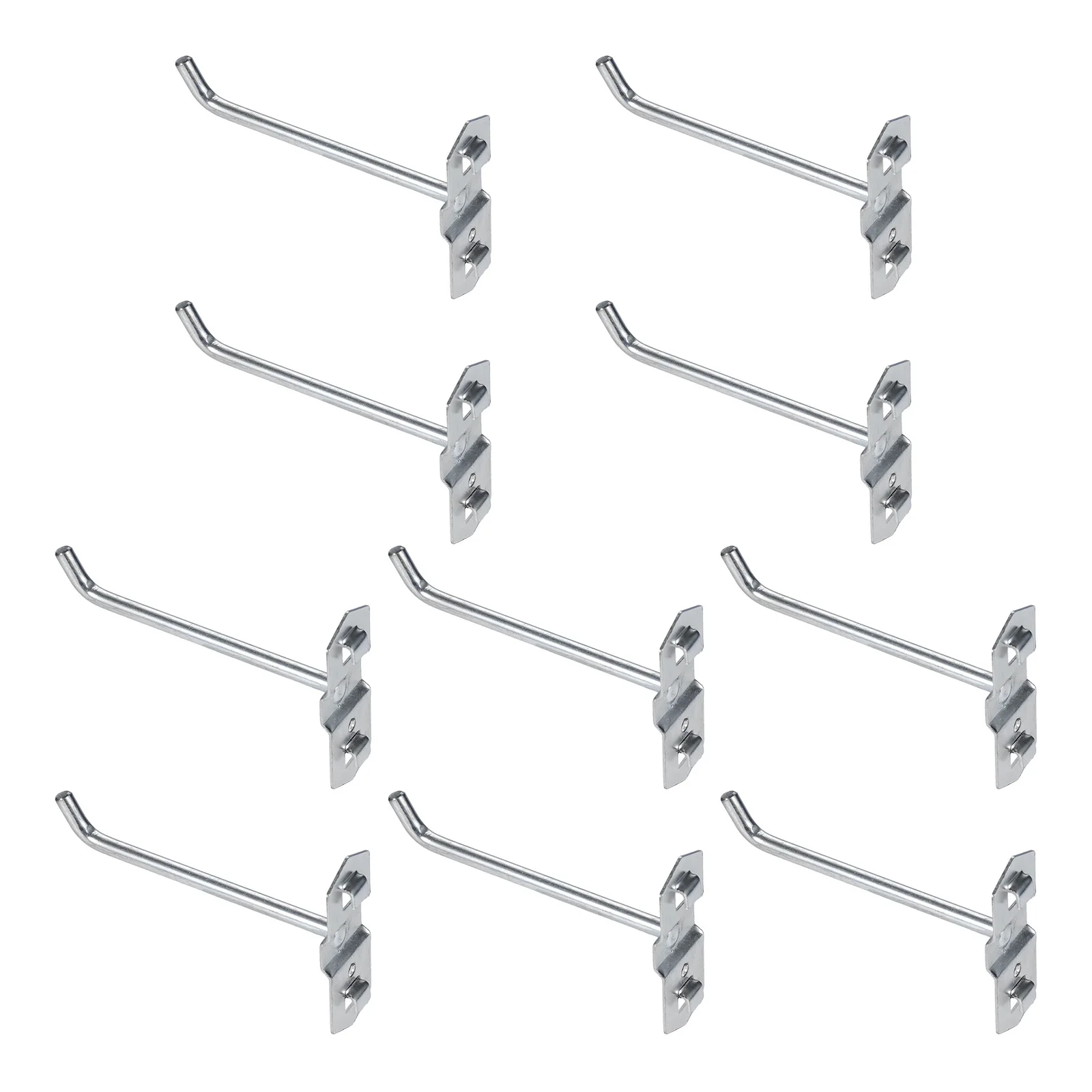 DRELD 10PCS 100MM Tool Hanging Hook Metal Display Rack Metal Shop Good Shelf Hooks Thickening Hole Plate Household Kitchen Hooks