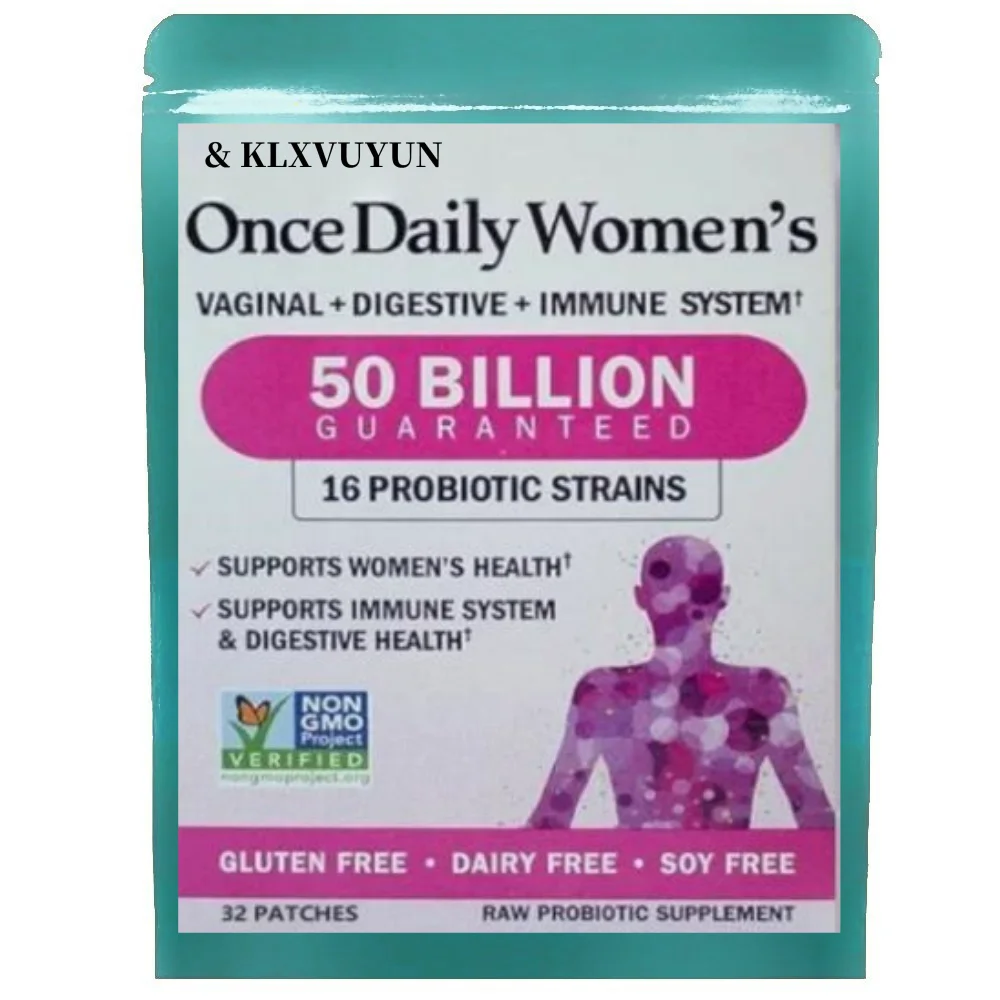 

Probiotics For Women & Prebiotics, Transdermal Patches,16 Probiotic Strains Shelf Stable No Gluten Dairy Soy, 1 Month Supply