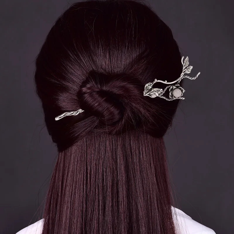 

1PC antique hairpin sweet pearl headdress step shaking Hairpin popular pan hair antique hair jewelry beads