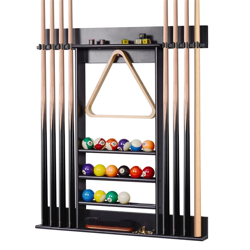 

Billiard Room Club Cue Table Accessories Rack Wall Mount Pool Stick Holder