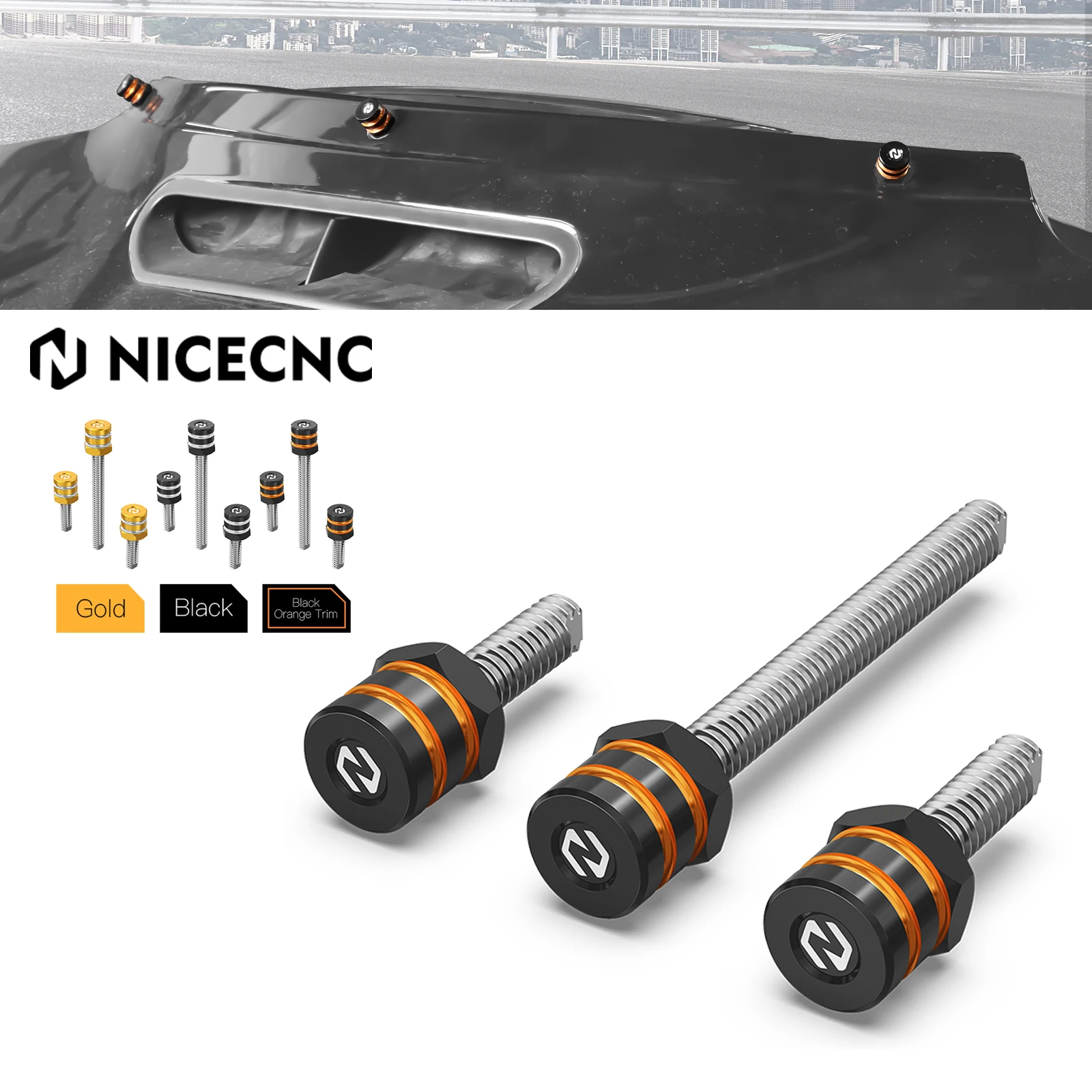 

NICECNC Fairing Bolts Windshield Mounting Screws For Harley Street Glide FLHX Special FLHXS 2014-2023 Street Glide ST FLHXST