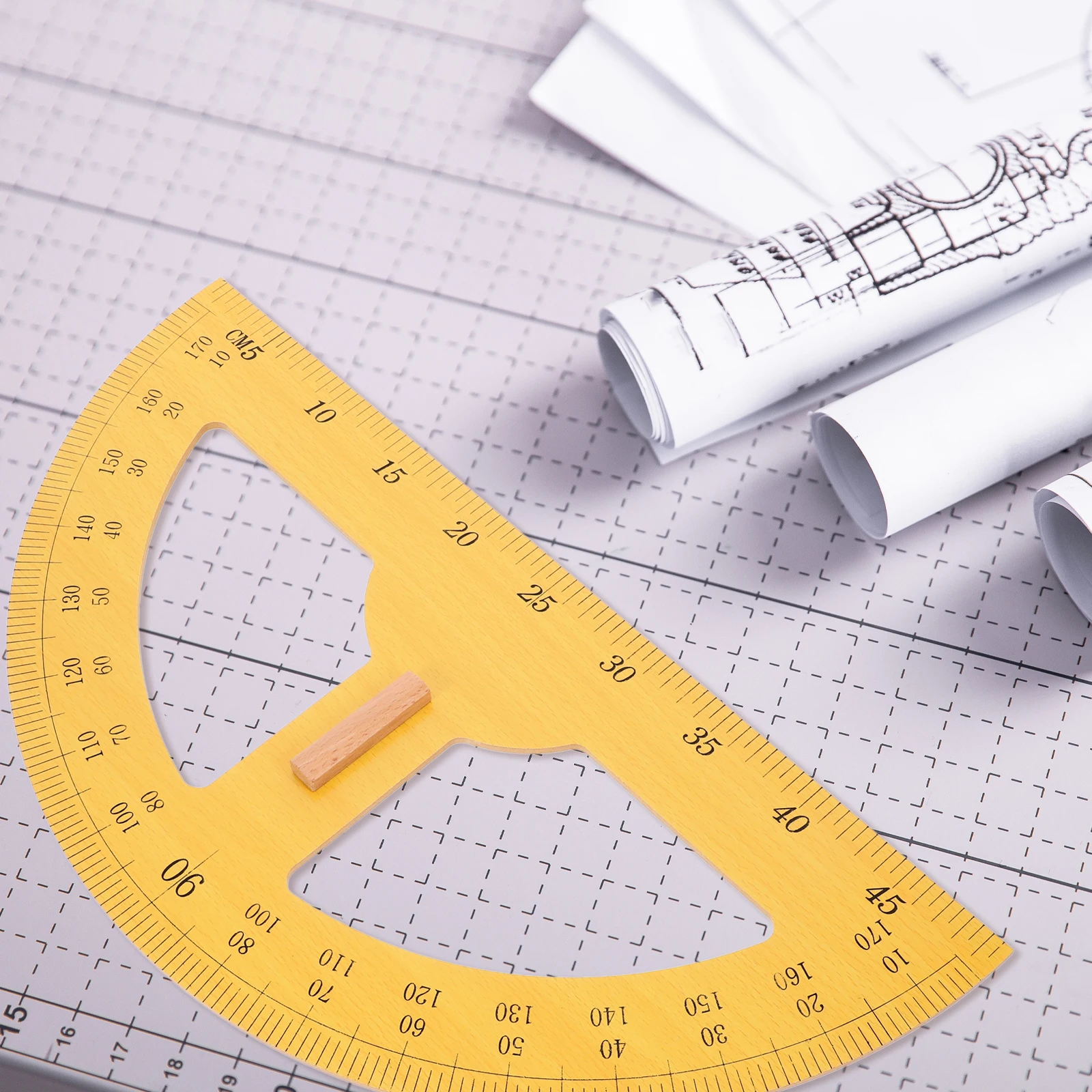 Protractor Meter Drawing Angle Measurer Handheld Measuring Tool Engineer Geometric Blackboard Measurement