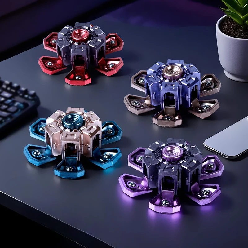 Nuove perline in acciaio Fidget Spinner Deformazione rotazionale Spinner a mano Puzzle Giocattoli antistress per regali per ufficio EDC per adulti