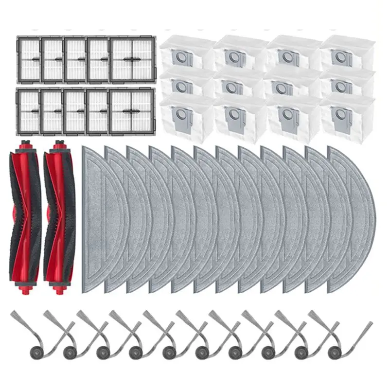 

Аксессуары M04K для Roborock S8 Pro/S8 Pro Plus - основная и боковые щетки, HEPA-фильтр, салфетка для влажной уборки, мешок для сбора пыли, запасные части.