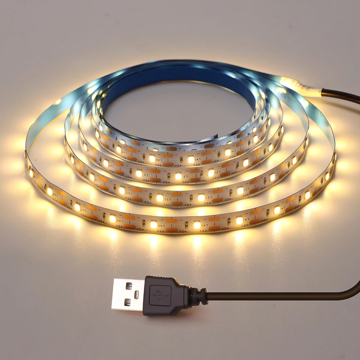 DC 5V USB listwy LED 2835 biała ciepła biała Tira taśma LED taśma oświetlenie tła do TV lampa dekoracyjna domu 1- 5m