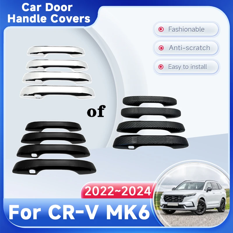 

Door Handle Cover For Honda CR-V MK6 RS ZC8 e:PHEV e:FCEV 2022 2023 2024 Cover Exterior Scratch Protective Decor Car Accessories