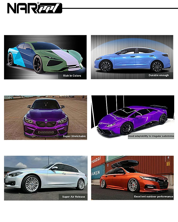 Lightweight Eco-Friendly PVC Vinyl Wrap for Electric Vehicles Color-Changing Self-Healing Anti-Scratch Design for Body Coverage
